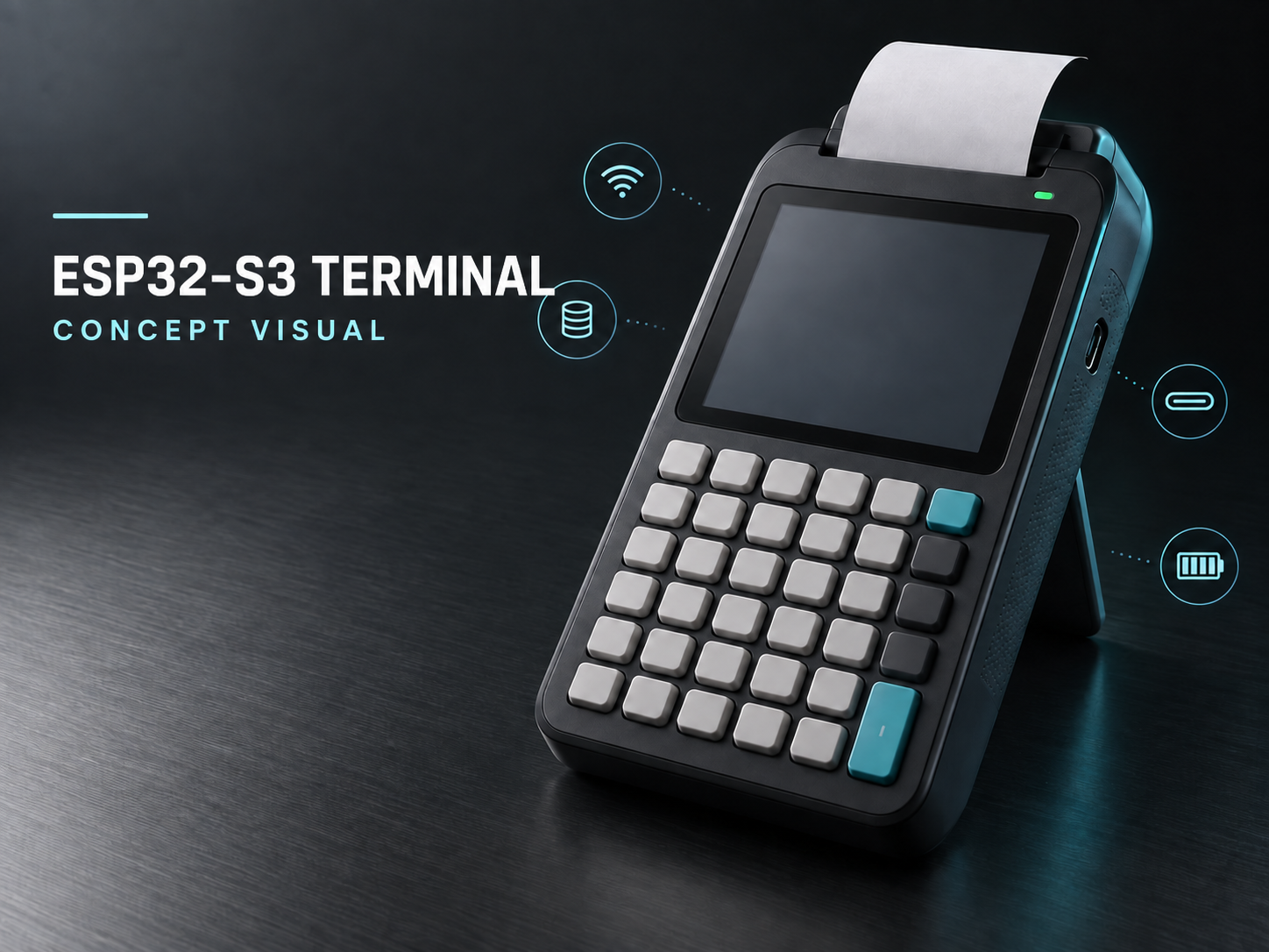 ESP32-S3 smart retail terminal concept presentation